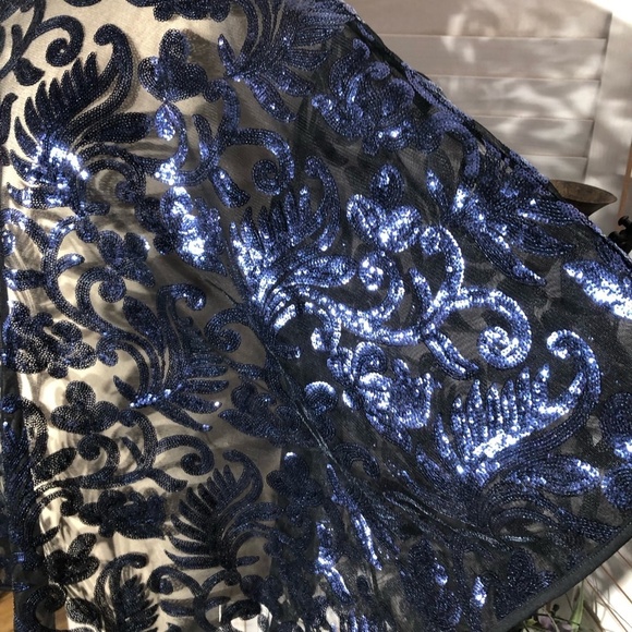 Bob Mackie Wearable Art Black Blue Kaftan Tunic Dress 3X - Picture 6 of 12